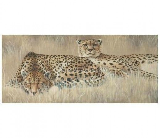 click here to view larger image of Cheetah Pair (hand painted canvases)