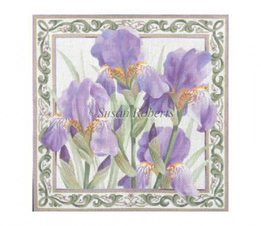 click here to view larger image of Purple Iris - 10ct (hand painted canvases)