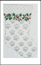 click here to view larger image of My Best Friend's Stocking - Silver (hand painted canvases)