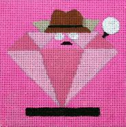 click here to view larger image of Pink Panther - Movie Coaster (hand painted canvases)