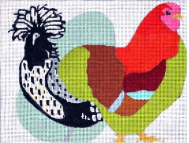 click here to view larger image of Urban Chicken (hand painted canvases)