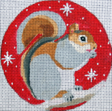 click here to view larger image of Squirrel Ornament (hand painted canvases)