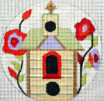 click here to view larger image of Garden Birdhouse Ornament (hand painted canvases)
