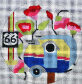 click here to view larger image of Route 66 Birdhouse Ornament (hand painted canvases)