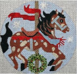 click here to view larger image of Christmas Carousel Horse (hand painted canvases)