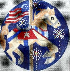 click here to view larger image of Fourth of July Carousel Horse (hand painted canvases)