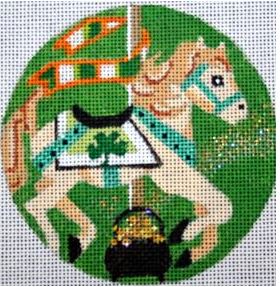 click here to view larger image of Saint Patrick's Day Carousel Horse (hand painted canvases)