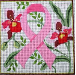 click here to view larger image of Pink Ribbon (hand painted canvases)