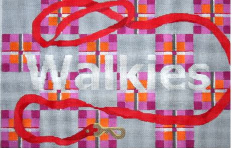 click here to view larger image of Walkies! (hand painted canvases)