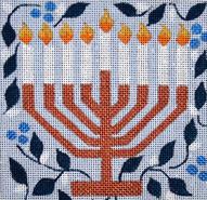 click here to view larger image of Menorah (hand painted canvases)