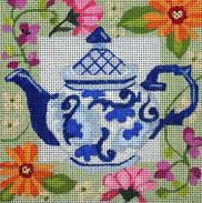 click here to view larger image of Teapot (hand painted canvases)
