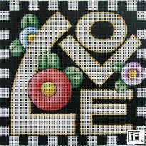 click here to view larger image of Love Square (hand painted canvases)