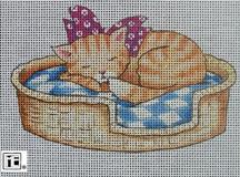 click here to view larger image of Cat Nap (hand painted canvases)