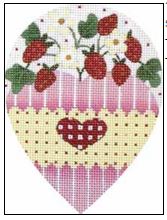 click here to view larger image of Strawberry Heart (hand painted canvases)