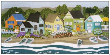 click here to view larger image of Summer Shore (hand painted canvases)