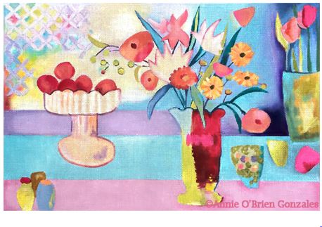 click here to view larger image of Spring Bounty (hand painted canvases)