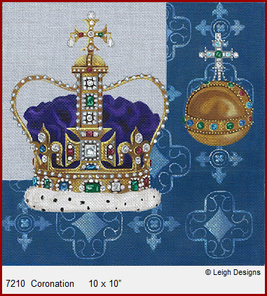 click here to view larger image of Coronation - Crown Jewels (hand painted canvases)