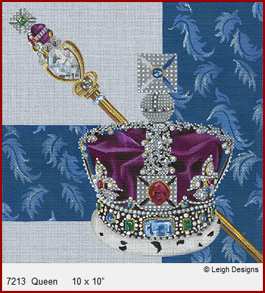 click here to view larger image of Queen - Crown Jewels (hand painted canvases)