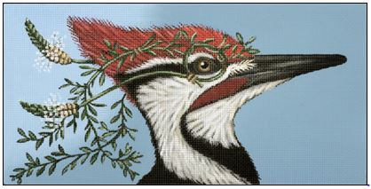 click here to view larger image of Monocled Woodpecker (hand painted canvases)