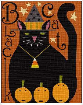 click here to view larger image of Black Cat (hand painted canvases)