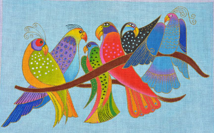 click here to view larger image of Songbirds (hand painted canvases)
