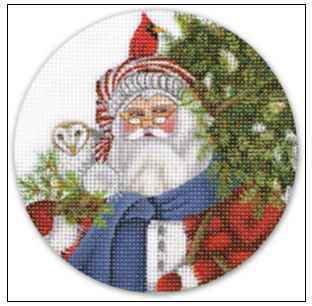 click here to view larger image of Woodsy Santa Ornament (hand painted canvases)