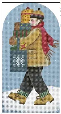 click here to view larger image of Christmas Shopper (hand painted canvases)