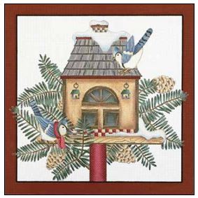 click here to view larger image of Blue Jay House (hand painted canvases)