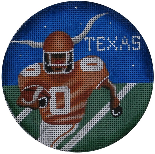 click here to view larger image of Texas Football Ornament (hand painted canvases)