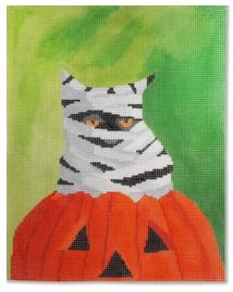 click here to view larger image of Happy Purrfect Halloween (hand painted canvases)
