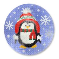 click here to view larger image of Penguin w/Hat (hand painted canvases)