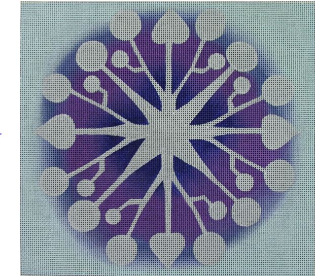 click here to view larger image of Snowflake - 18ct (hand painted canvases)
