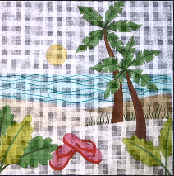 click here to view larger image of Beach Walk (hand painted canvases)