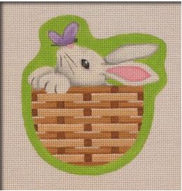 click here to view larger image of Bunny Basket (hand painted canvases)