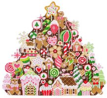 click here to view larger image of Christmas Treats Tree - 18ct (hand painted canvases)