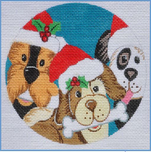 click here to view larger image of Woof Ornament (hand painted canvases)