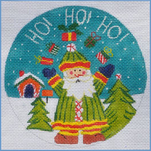 click here to view larger image of Ho Ho Ho Ornament (hand painted canvases)