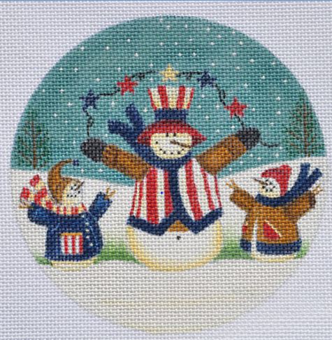 click here to view larger image of Ameri-christmas Ornament (hand painted canvases)