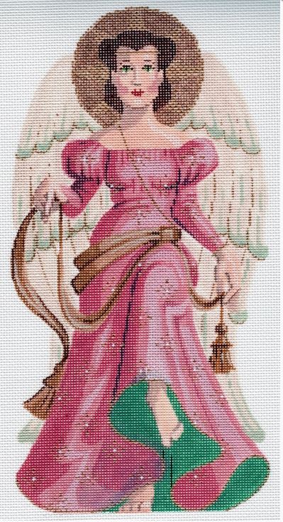 click here to view larger image of Holy Family - Angel In Pink (hand painted canvases)