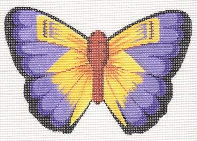 click here to view larger image of Yellow and Purple Butterfly (hand painted canvases)