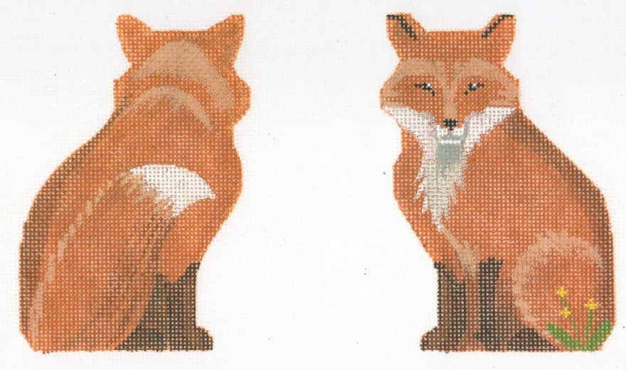 click here to view larger image of Fox Clip On Ornament (hand painted canvases)