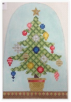 click here to view larger image of Christmas Snowdome - Little Tree (hand painted canvases)