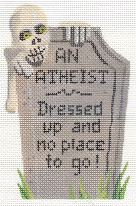 click here to view larger image of Tombstone - An Athiest (hand painted canvases)