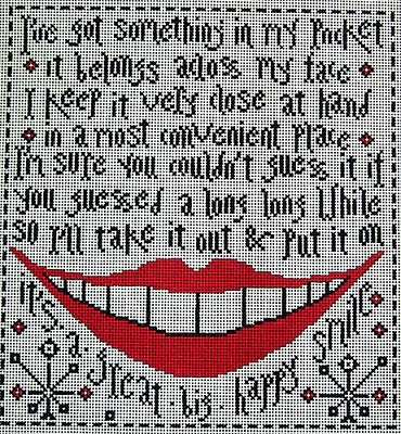click here to view larger image of Big Happy Smile (hand painted canvases)