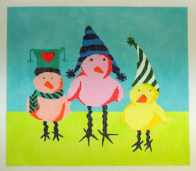 click here to view larger image of Keep Your Feathers Warm (hand painted canvases)