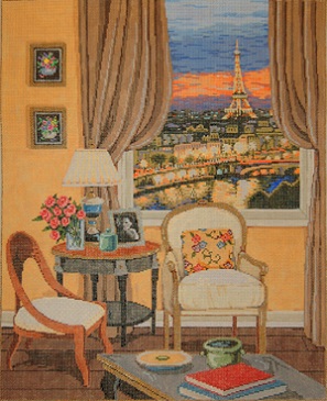 click here to view larger image of Parisian View (hand painted canvases)