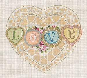 click here to view larger image of Vintage Love (hand painted canvases)