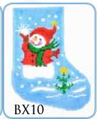 click here to view larger image of Snow Magic Mini Stocking (hand painted canvases)