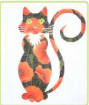click here to view larger image of Poppies Cat (hand painted canvases)