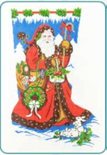 click here to view larger image of Strolling Santa 2 Stocking (hand painted canvases)